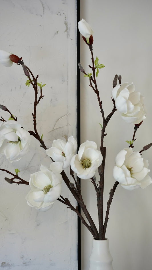 Faux Magnolia Bloom Branch